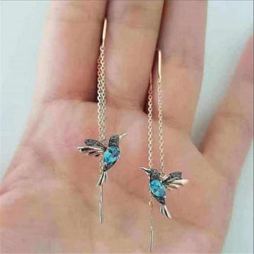 New Fashion Little Bird Drop Long Hanging Elegant Girl Tassel Earrings - The Jewellery Supermarket
